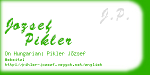 jozsef pikler business card